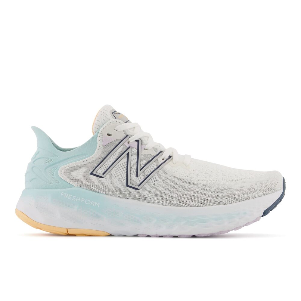 NEW BALANCE WOMEN'S FRESH FOAM 1080 V11 RUNNING SHOE, WHITE/BLUE CHILL, 7 WIDE